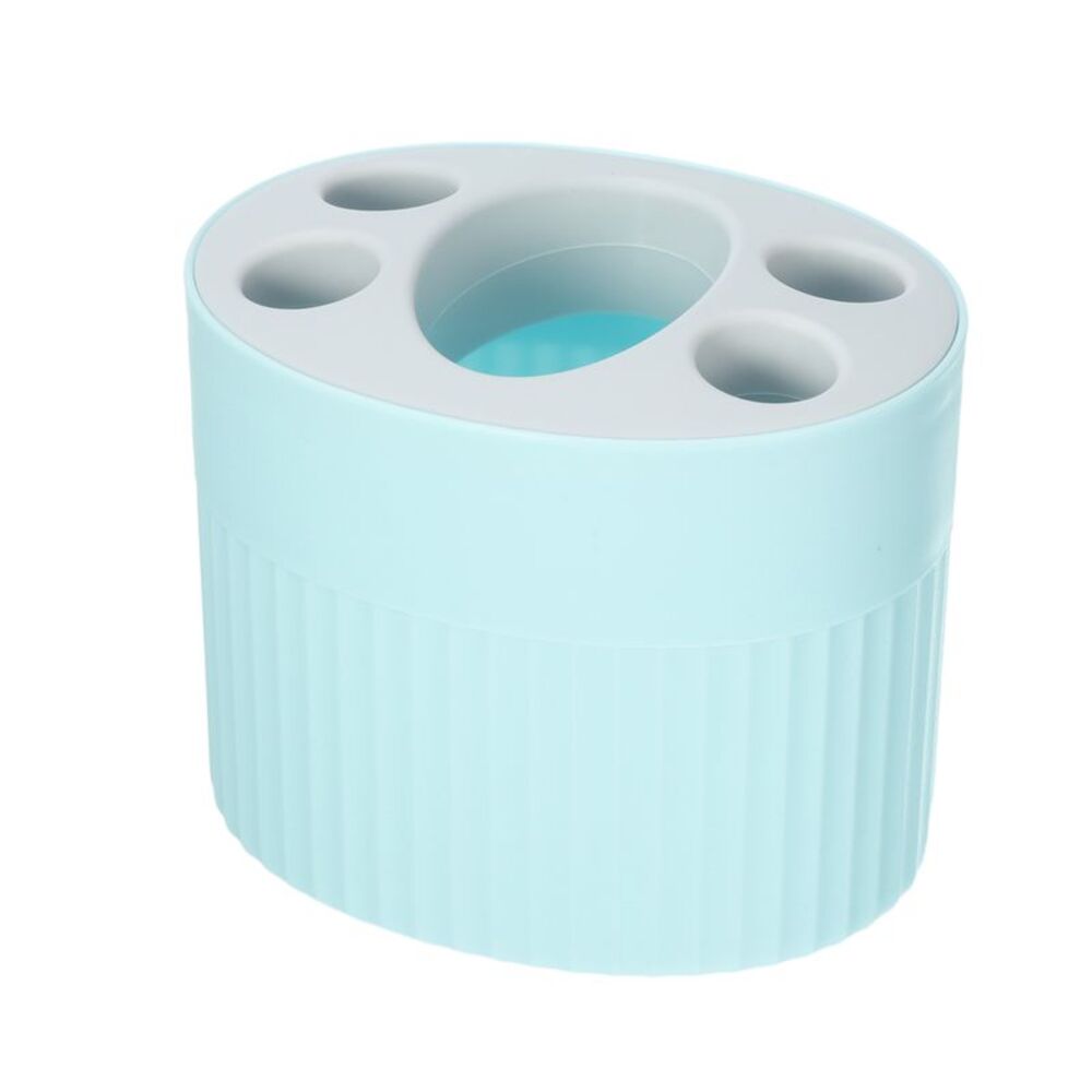 Bathroom Toothbrush Storage Holder Blue 4.69"x3.62"x3.73"